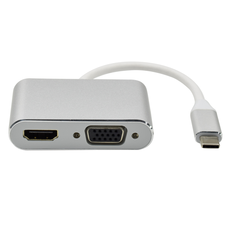 Type C to HDMI+VGA